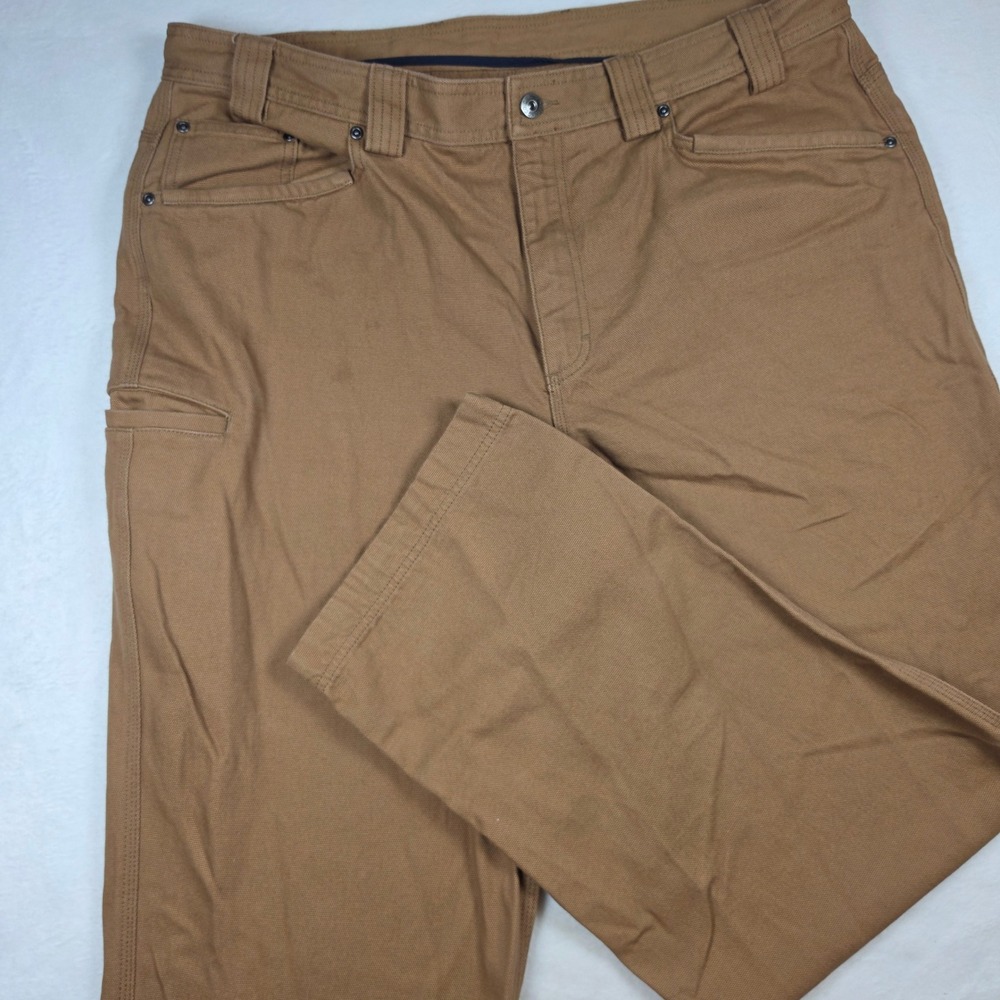 Duluth Trading Fire Hose‎ Relaxed Fit Pants Mens 40x32 Brown Cotton Canvas Work